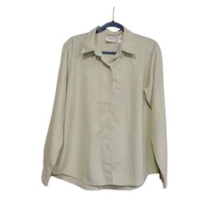 Liz Claiborne Liz sport soft Pale Green Button Up Shirt Size L